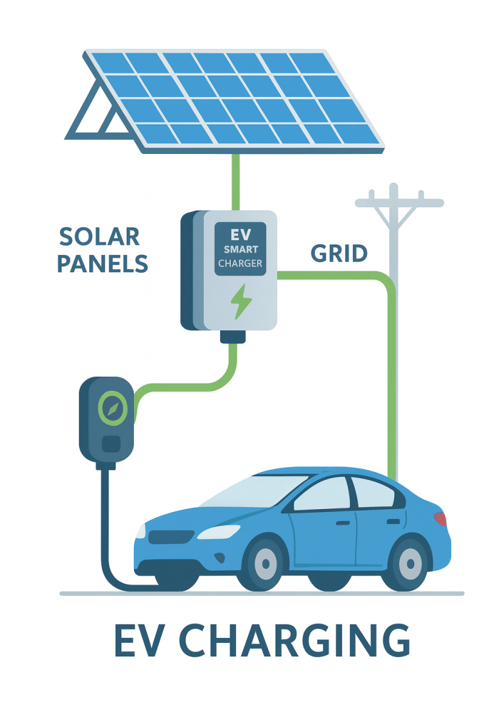 How EV solar charging works